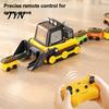 Rechargeable Construction Vehicle Toy Magnetic Remote Control Bulldozer Toy, Electric Snake Game Truck Splicing 2 Players Interactive