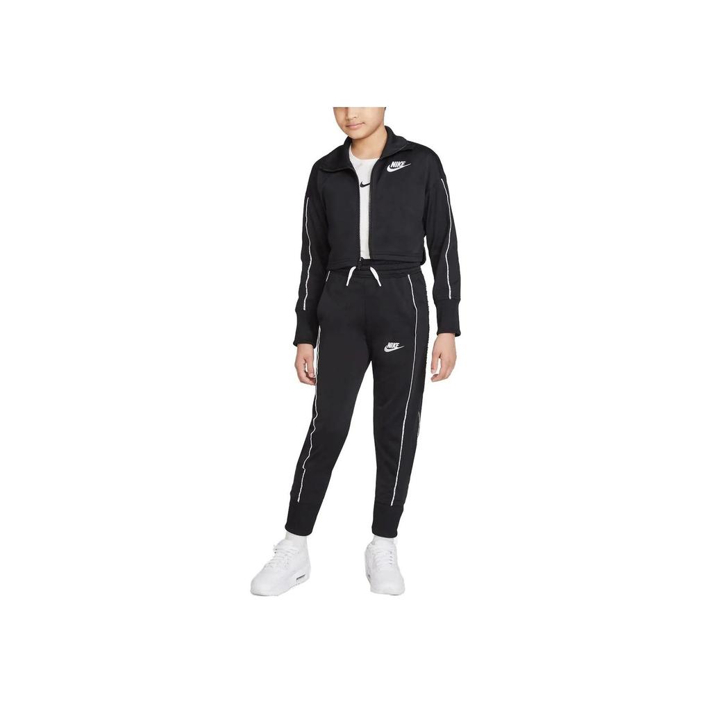 Nike Повседневный спортивный костюм с логотипом и воротником-стойкой, детские костюмы, черный DD6302-010