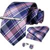 Набор для Мужчин: клетчатый галстук 8,5 см, клип и запонки в клетку