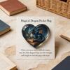 Волшебный дракончик-обнимашка, карманный талисман в виде дракона с сердцем, символ книги, маленький подарок для эмоциональной поддержки и ободрения для читателей, студентов, любителей фэнтези