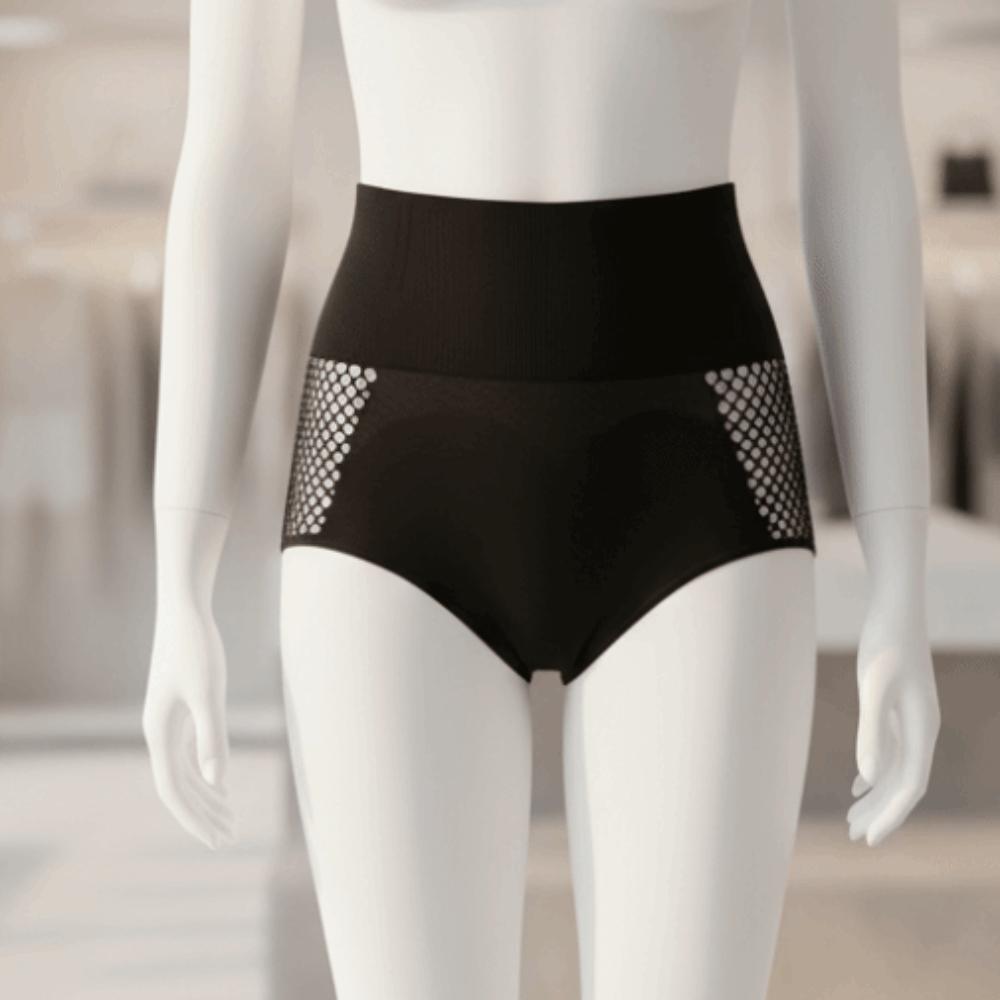 Hollow Out High Waist Panties Mesh Lift Butt Briefs Waist Trainer Women's Shapewear Body Shaping