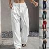 Women's Casual High Waist Patchwork Western Pants  Draped Wide Loose Straight Pants
