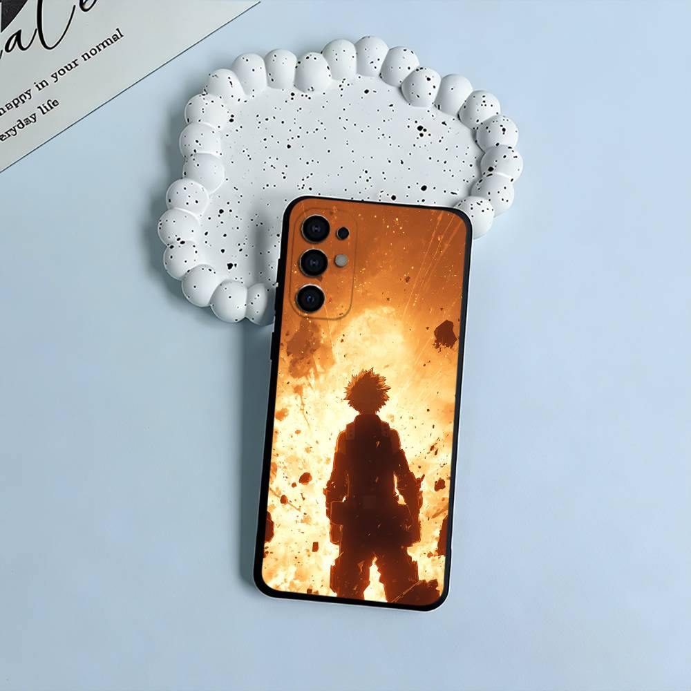 Аниме Сёнен -Моя Геройская Академия- Мягкий Силиконовый Чехол для Samsung S25, S24, S21, S22, S23, S30, Ultra, S20, Plus, FE, Lite-Черный