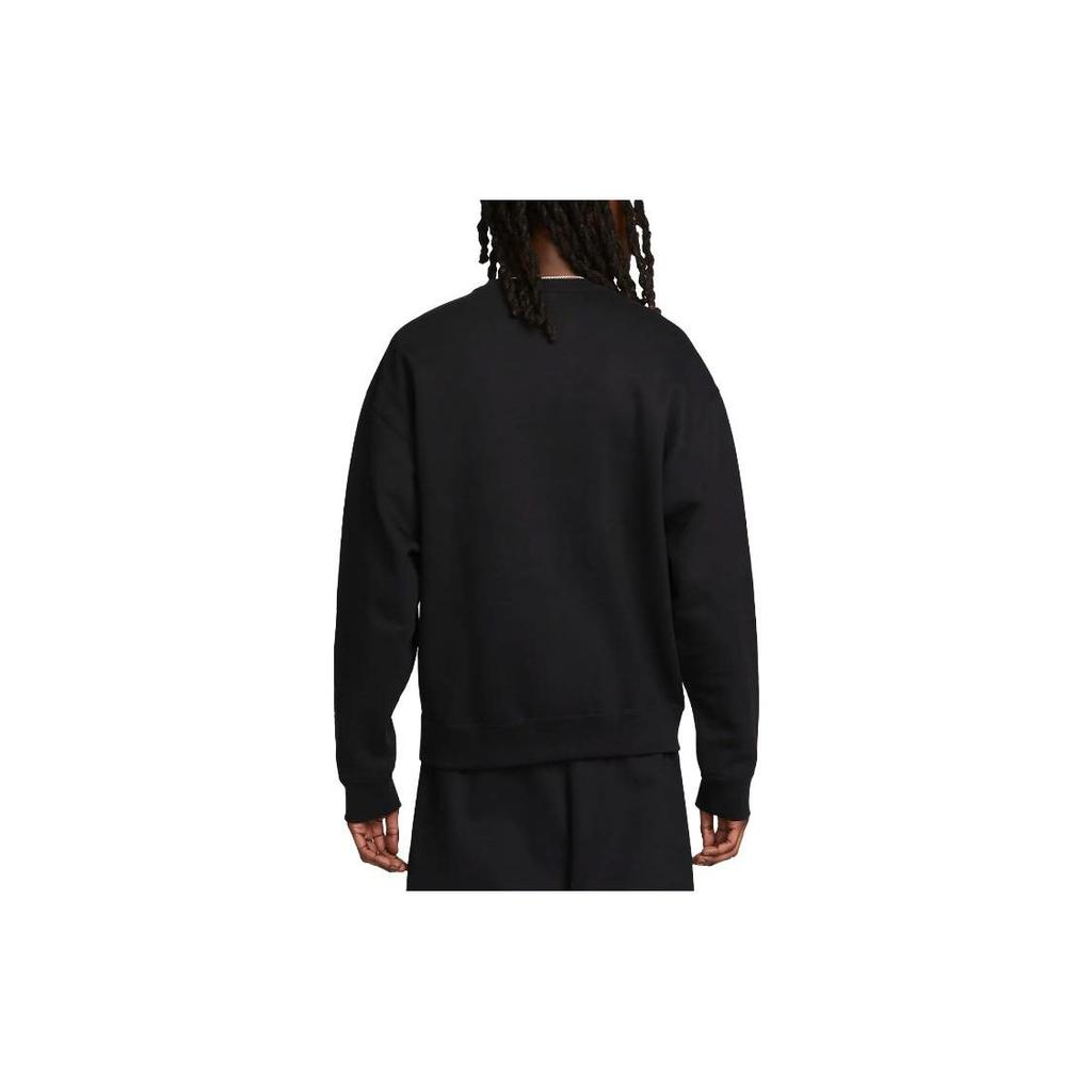 Nike Мужские топы Solo Swoosh из флиса с круглым вырезом черного цвета DX1361-010