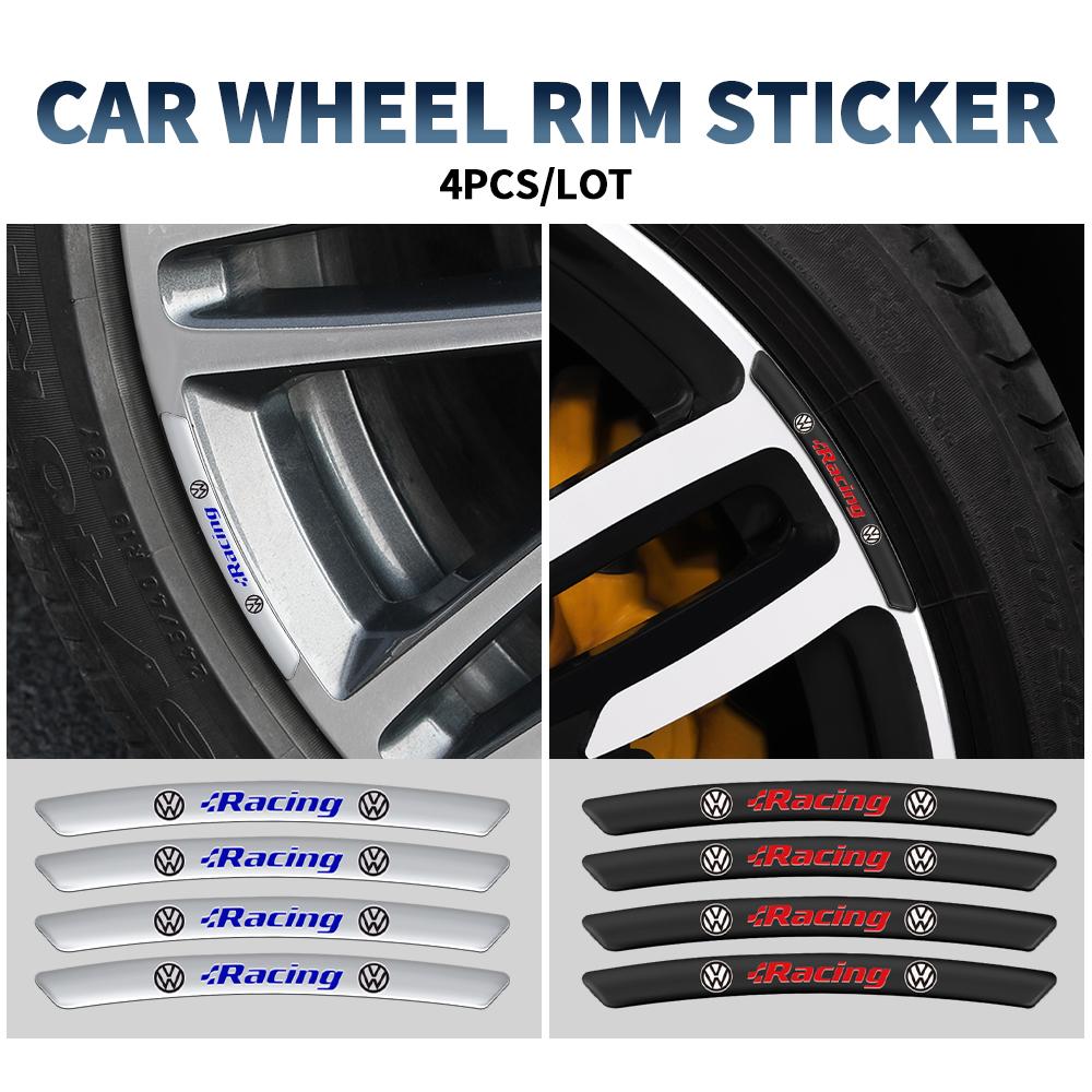 Valve Stems Caps Aluminum Car Wheel Hub Rim Sticker Badge Auto Accessories For Volkswagen VW Golf Polo Tiguan Lavida Touran Pass zf8