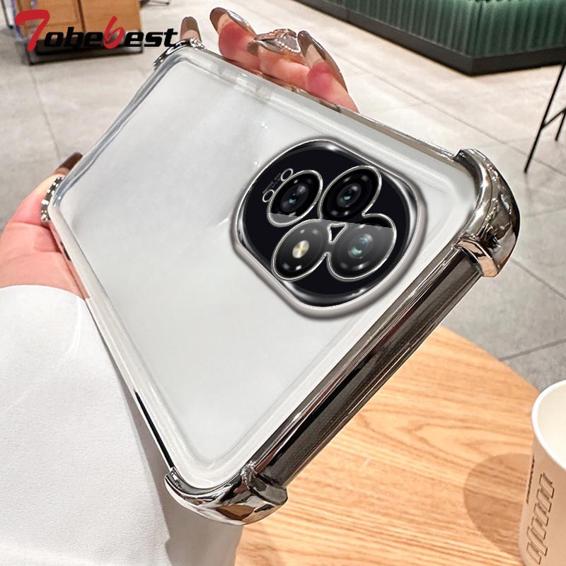 Прозрачный ударопрочный силиконовый чехол с гальваническим покрытием для Huawei Honor 200 100 90 80 70 60 Pro, мягкая задняя крышка