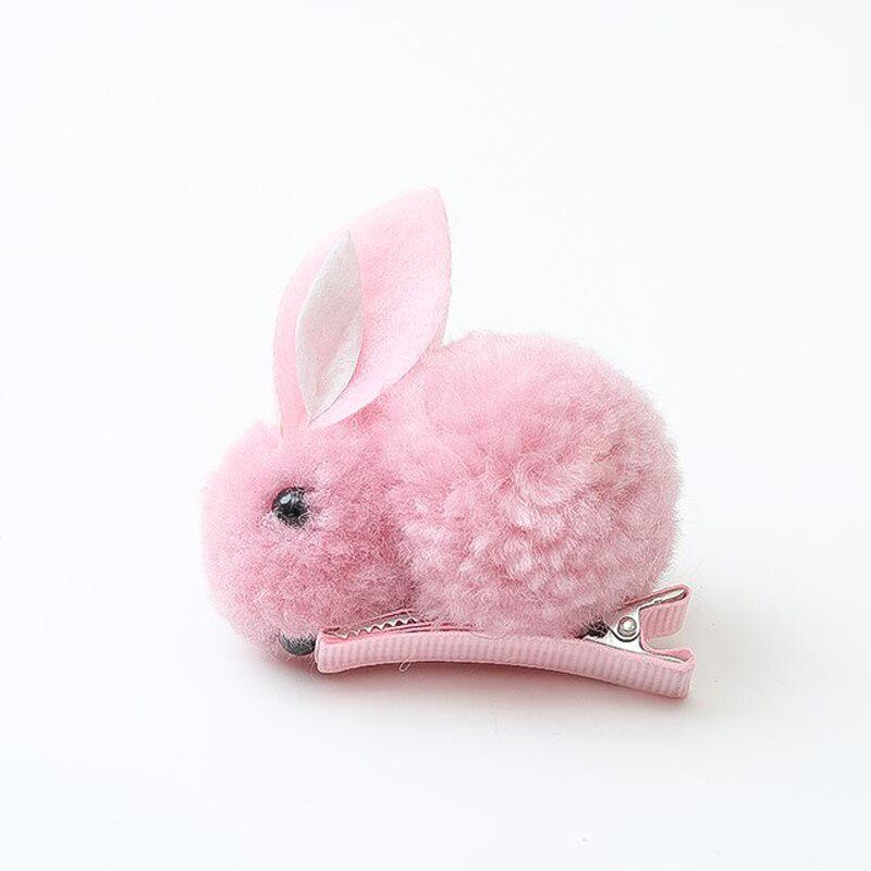 Cute Hair Ball Rabbit Hair Clip Children's Girl Animal Hairpins Korea Simple Hair Accessories Headwear Hairpin