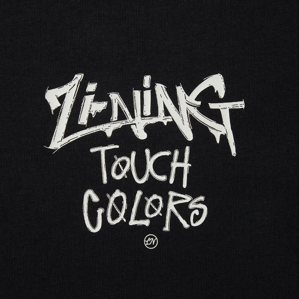 Футболка Li Ning Sports Lifestyle Series Letter Round Neck Ice Silk, быстросохнущая, удобная, дышащая, свободная, с длинным рукавом, унисекс, топы, черная AHSV279-1