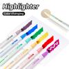 6/12pcs Set Magic Color Changing Dual Tip Markers, Kids Fluorescent Highlighters Scrapbook Journaling School Supplies DIY Gifts