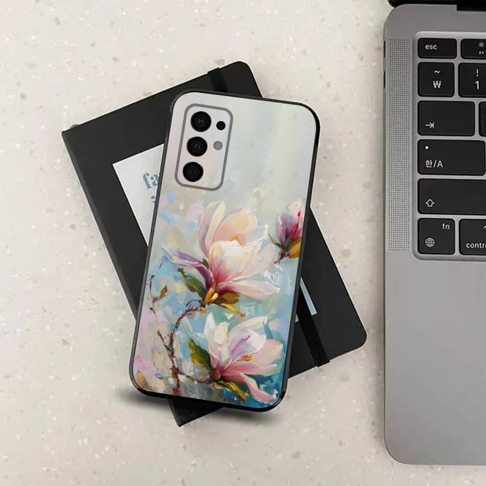 Ботаническая живопись Чехол для Samsung Galaxy A53,31,52,72,41,22,73,32,71,Note,J7,8,9,5G Мягкий Черный Силиконовый Чехол для Телефона