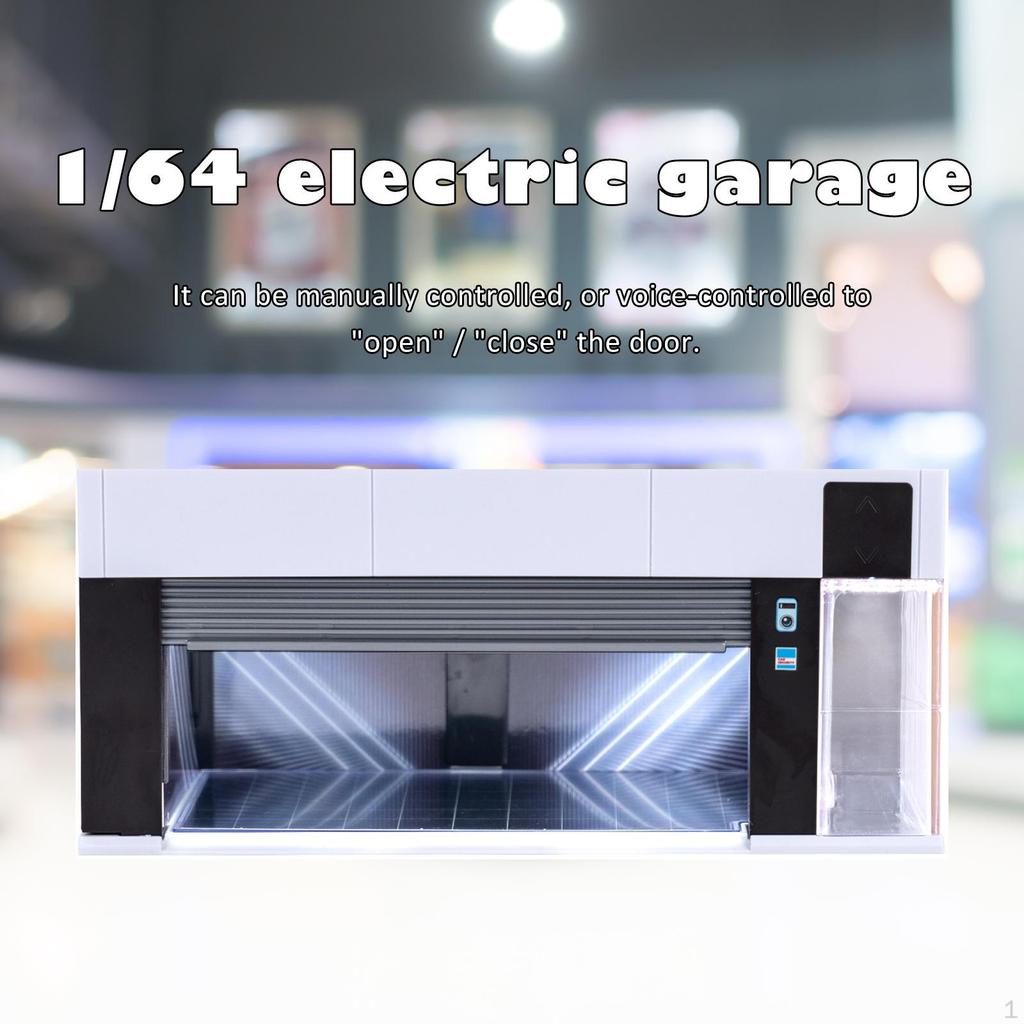 1/64 Car Diorama Display Case Lighted Diecast Vehicle Collector's Garage for Layout