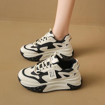 Модная женская обувь осень 2024 года износостойкая новая повседневная удобная обувь на платформе с мягкой подошвой на шнуровке для женщин Zapatillas Mujer