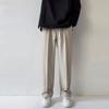 Деловая мужская одежда Y2K, черные, белые, прямые брюки с высокой талией, спортивные штаны, повседневные мешковатые модные костюмы на шнурке, брюки Harajuku, роскошные для женщин