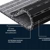 Polentex Aluminum Grosgrain Doormat: Gray, 100X60 With Frame, 17Mm