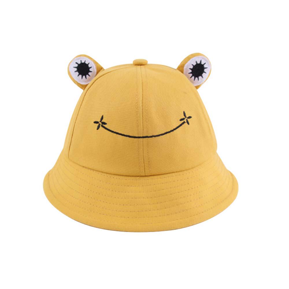 Cute Adjustable Cotton Embroidery Frog Women Fisherman's hat Visors Hat Bucket cap Sun Hat