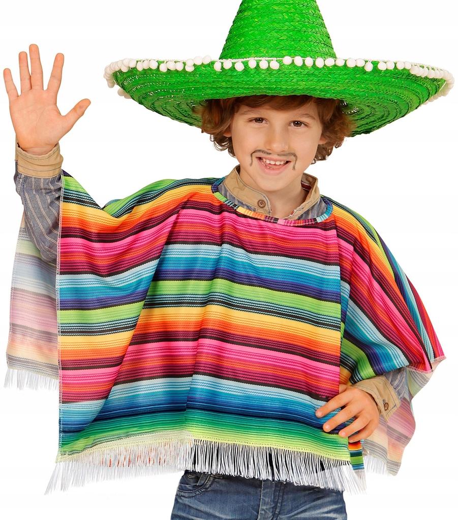 Mexican Poncho Costume For Kids Mexican Carnival 70X36Cm