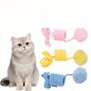 Interactive Cat Toy Funny Cat Stick Plush Spring Ball Self-Hey Hanging Door Kitten Toy Teaser Cat Wand With Bell Pet Accessories
