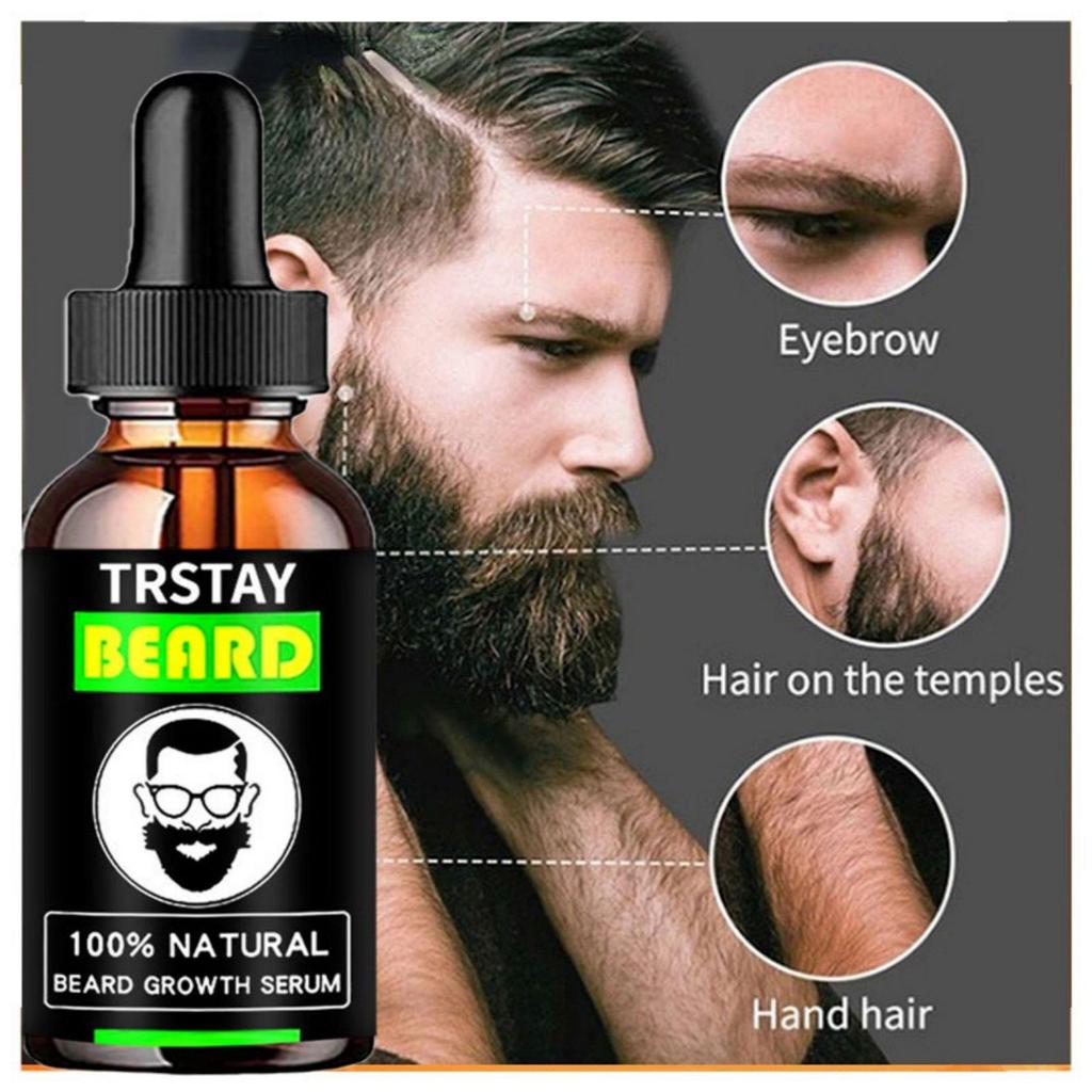 Beard Growth Liquid Promotes Beard Growth Thicker and Thicker Men's Beard Oil Moisturizing and Moisturizing Beard Essence