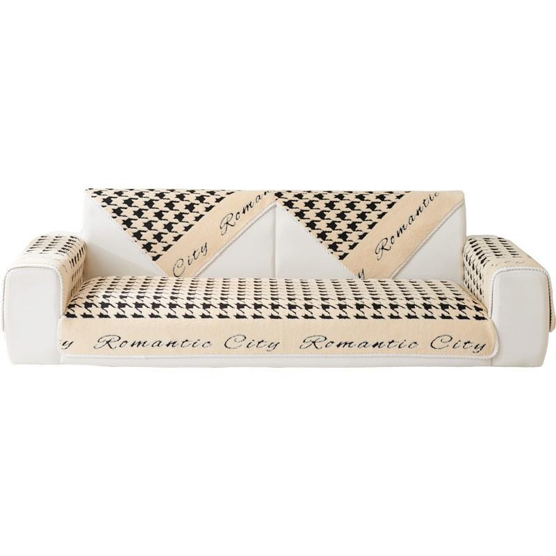 Winter Plush Light Luxury Sofa Cushion Four Seasons Universal Non-Slip Seat Cushions Leather Sofa Cover Cover Cloth