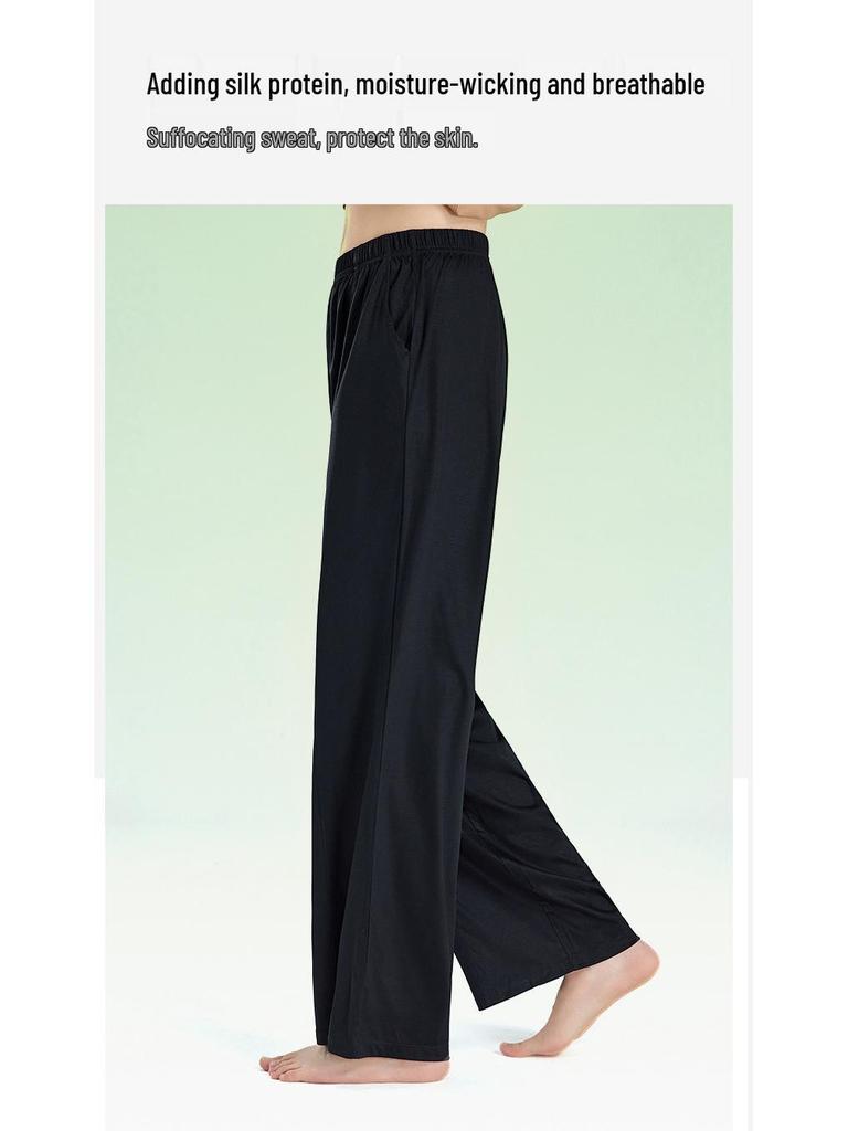 100% Модал Женские Летние Спортивные Повседневные Брюки Широкие от Бедра - Прохладные, Легкие для Ходьбы, Домашняя Одежда