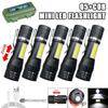 1-5Pcs Portable Mini LED Flashlight Q5+COB Lamp Beads Built In Battery Torch Rechargeable Zoom Penlight Outdoor Camping Lantern