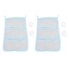 2 Set Bathroom Toiletries Storage Mesh Bag Hanging Net with Multi Pockets Suction Cup