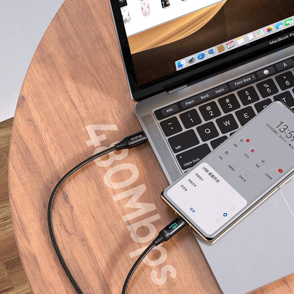 Mcdodo Телефонный кабель с дисплеем Digital Pro Pd Usb-C 100 Вт 1,2 м