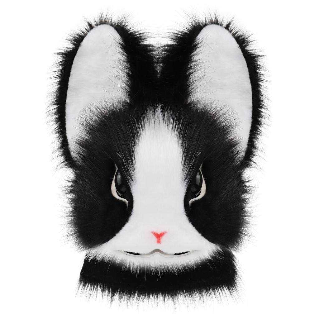 Plush realistic rabbit animal head fursuit single head finished animal head comic exhibition cosplay Furui fur suit wearable