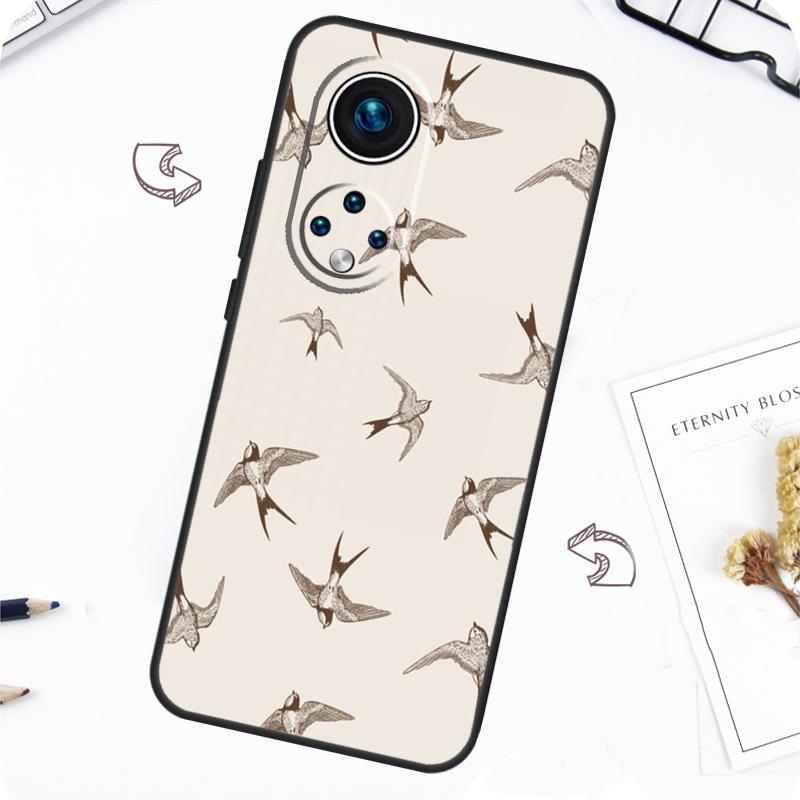 Чехол с узором «Коллаж из ласточек» для Honor Magic 7 Lite 5 6 Pro Honor 200 50 70 90 Lite X8b X9a X8a X8 X9 X9c X9b