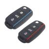 Чехол для ключей от машины для VW Golf Jetta POLO для Skoda Yeti Superb Rapid Octavia для SEAT Leon Ibiza, силиконовый чехол с 3 кнопками