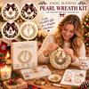DIY Craft Christmas Wreath Kit Material Kit Holiday Wreath Kit Pearl Wreath Kit  Home Decoration