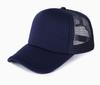 Custom Logo 5 Panel Mesh Sports Cap Flat Brim Snapback Trucker Hat Blanks Embroidered Formal Style for Fishing Baseball Cap
