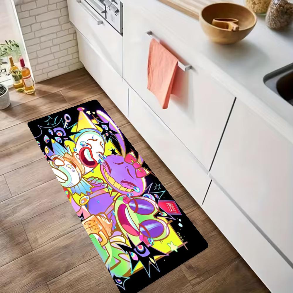 Digital Circus Nonslip Kitchen Mat Floor Carpet Rug For Indoors Outdoors Home Decor Room Supplies Spring Decor