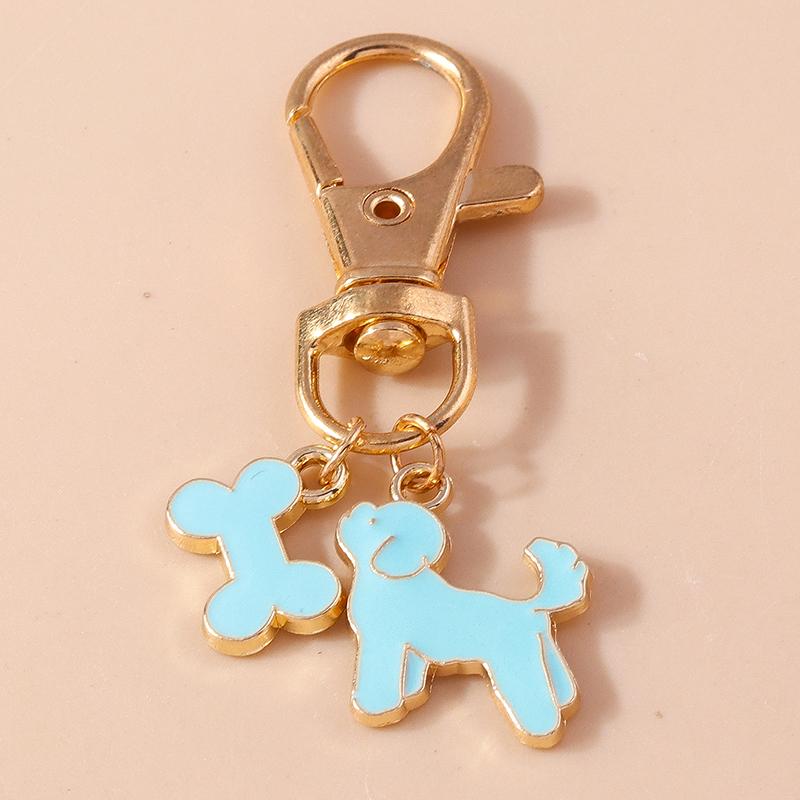 Cute Enamel Puppy Dog Cat Paw Keychain Footprint Keyring Pendants for Car Key Holder Handbag Decor DIY Pet  Jewelry  Gifts