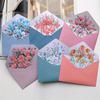 6 Kinds of Printed Flower Envelope Set Kawaii Stationery Wedding Greeting Card Envelope Invitation Letter Paper Office School Supplies