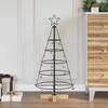 Christmas Decoration with Stand Black 90 cm Steel