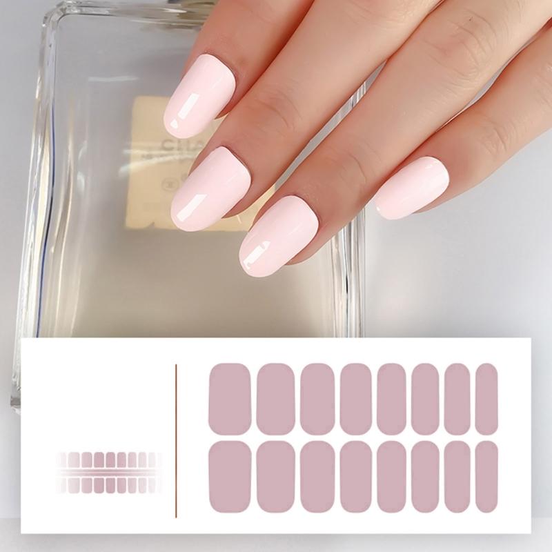 Nail Strips Solid Color Nail Strips Full Nail Wraps Nail Stickers Self Adhesive Nail Art Decal French Nail Sticker