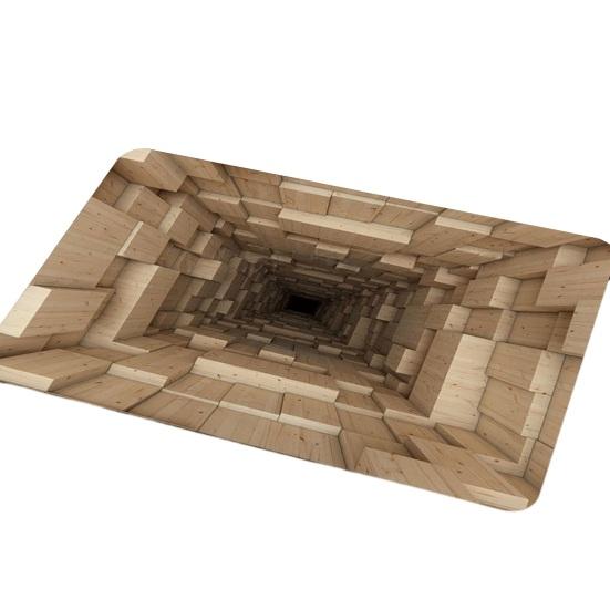 Yousheng 3D Optical Illusion Floor Mat Non-Slip Vision Rug Realistic 3D Carpet for Living Room Bedroom Bathroom Hallway Easy Care Decorative Rug
