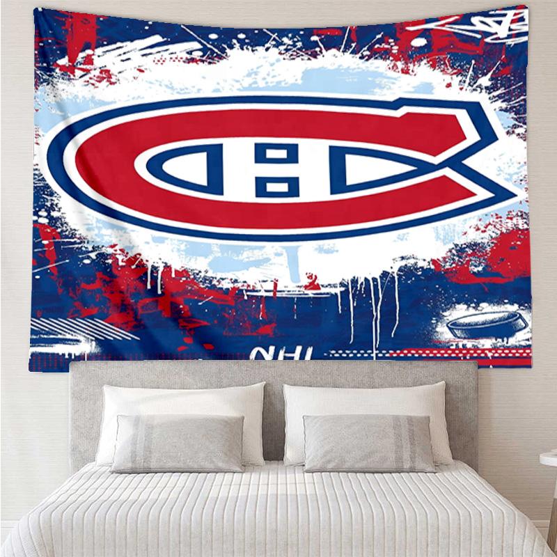 Canadiens Hockey Team Tapestry, Unique Design Tapestry, Wall Decor for Bedroom,Livingroom, Playroom,Heartwarming Fan Holiday Gifts