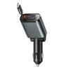 Высокоскоростные 45 Вт Выдвижные Автомобильные Зарядные Устройства USB C Мигающие Крошечные USB Высокоскоростные Автомобильные Зарядные Устройства ABS для Нескольких Устройств в Автомобиле