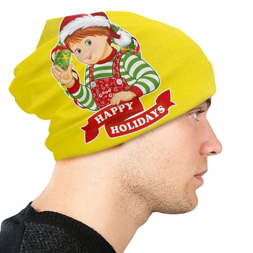 Good Guys Christmas Slouchy Beanie Hat Film And Movie Child's Play Chucky Hip Hop Knitting Skullies Beanies Cap for Outdoor Ski