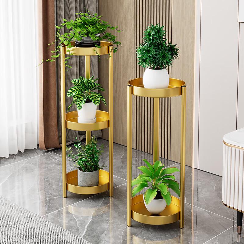 Hualongdun Iron Art Multi-Layer Floor Flower Stand