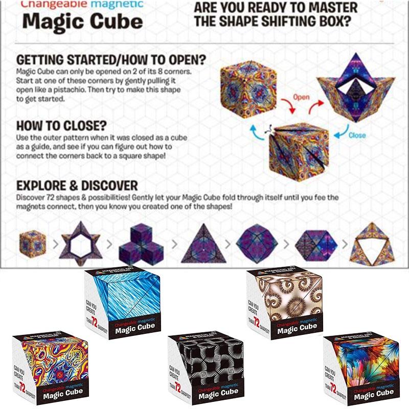 Детская 3D магнитная геометрическая головоломка-куб, трансформируемая и интерактивная