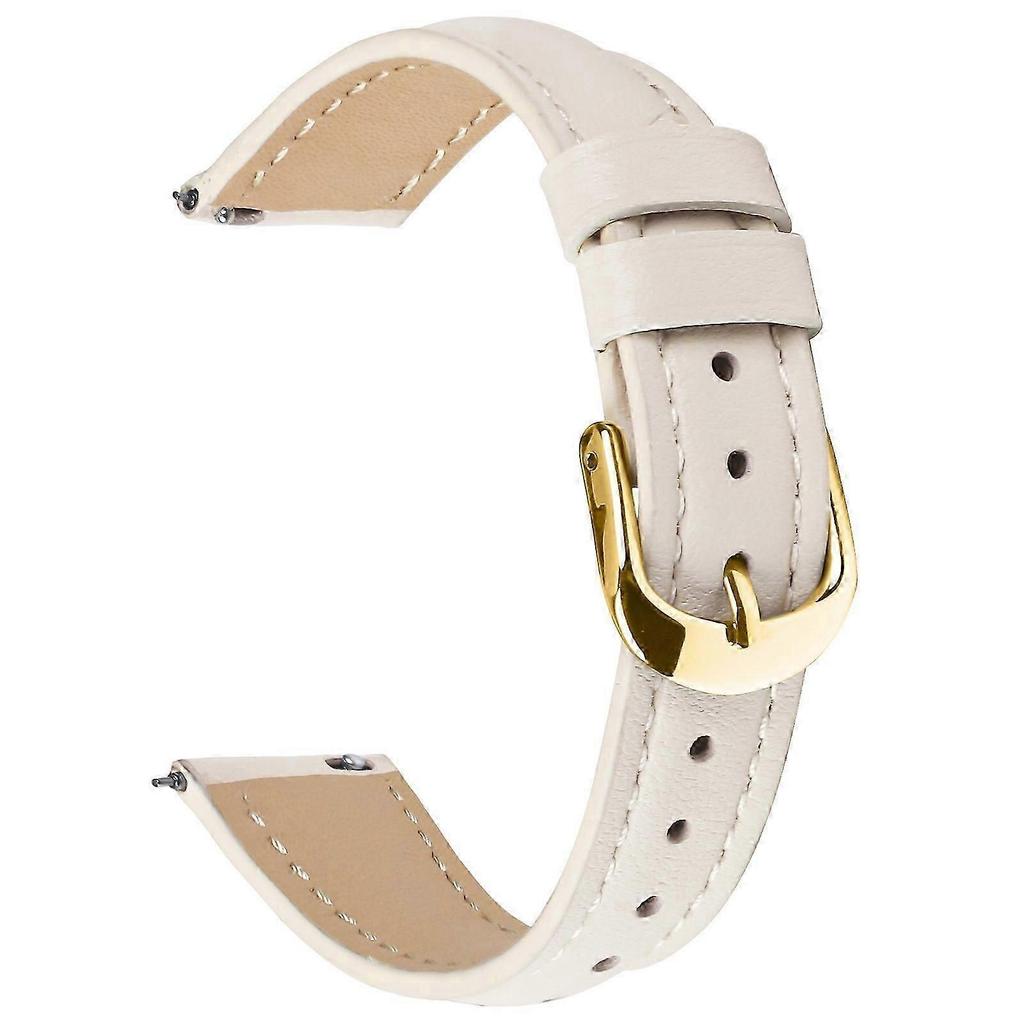 For Huawei Watch GT 4 41mm Watch Band Gold Buckle Slim Leather Strap - Green