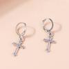 Vintage Witch Vampire Heart Earrings Gothic Cross Talisman Dangle Earrings Steampunk Royal Party Statement Jewelry Gifts