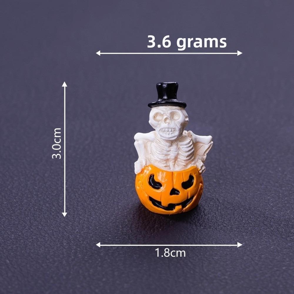 10PCS Horror Style Halloween Pumpkin Decor Mini Size Micro Landscape Miniatures Home Decoration