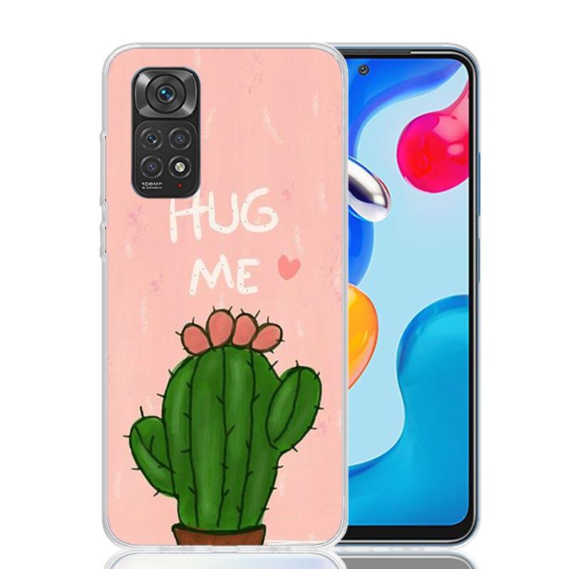 Cactus Vintage Flower Case Phone Cover for Xiaomi Redmi Note 14 13 12S 12 11S 11 11T 11E 10S 10 Pro Plus 5G Trend Fundas Note 13