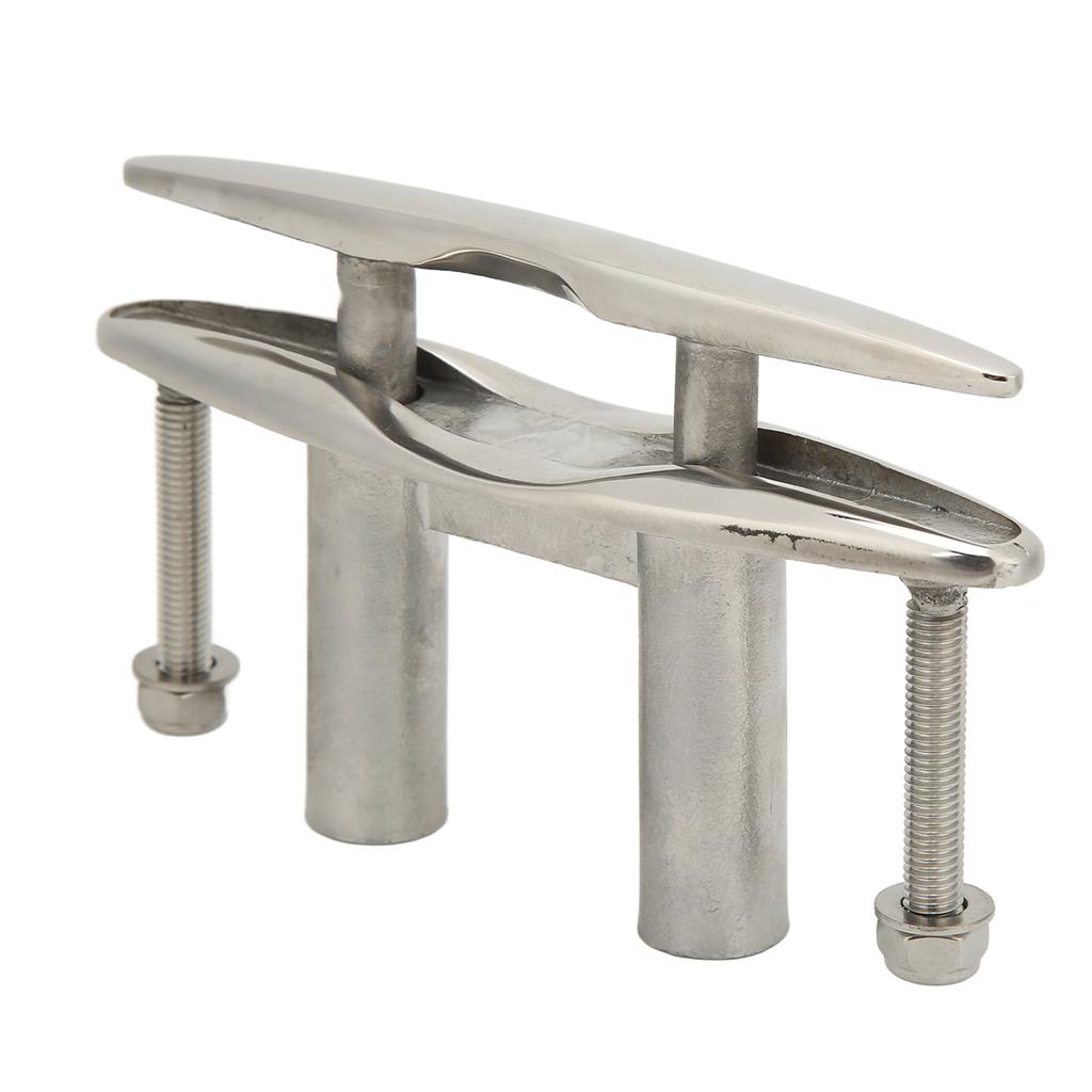 6in Pull Up Boat Cleat 316 Stainless Steel Heavy Duty Marine Dock Cleat with Locknuts for Yacht