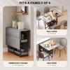 Four Person Drop Leaf Table Grey Wood Effect