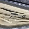 [Pre-Owned] Silver Logo Double G Pebbled Leather Messenger Bag Chain Shoulder Crossbody Tote Bag - Good #18ULUVV